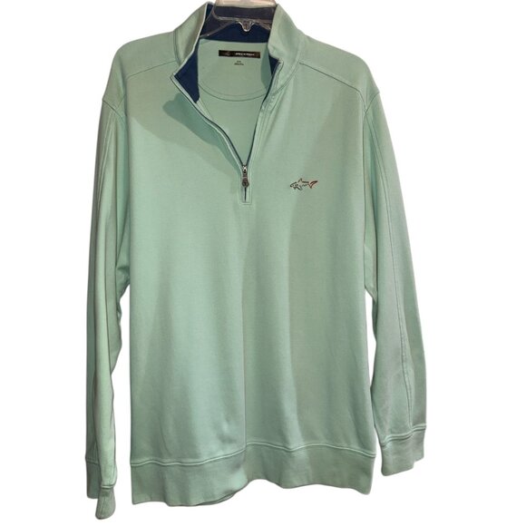 Greg Norman Green Shark 1/4-Zip Lightweight Long Slv Pullover Sweatshirt Men's M - Picture 1 of 10